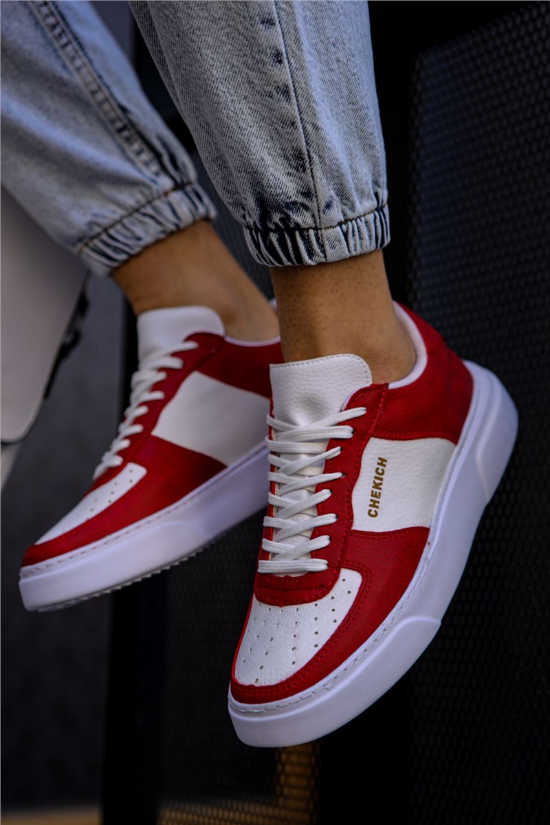Chekich Men's Shoes CH087 - Red-White #359597