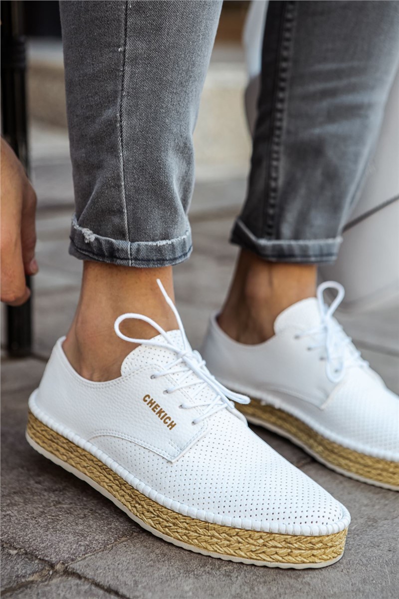 Sapatos masculinos Chekich CH117 - Branco #359666