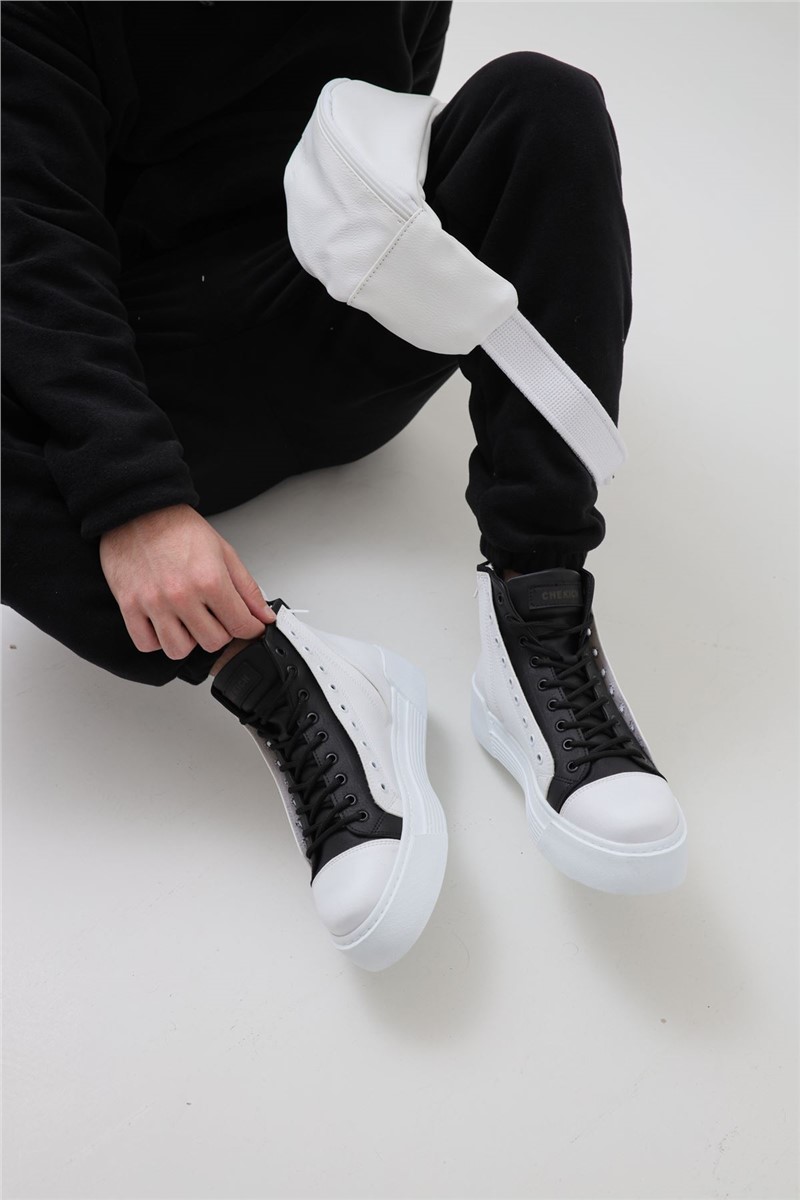 Chekich Men's Boots CH167 - White with Black #359716