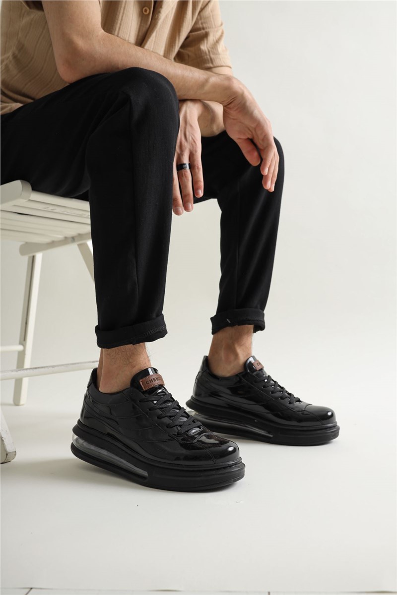 Chekich Men's Patent Leather Shoes CH171 - Black #359732