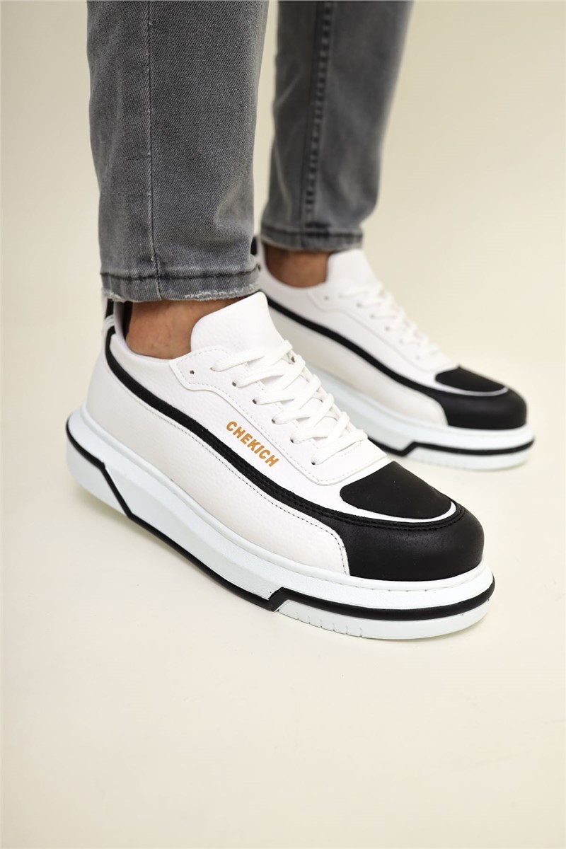 Chekich Unisex Shoes CH241 - White with Black #359765