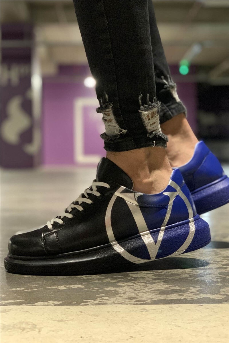 Chekich Unisex cipele na vezanje CH254 - crne s plavim #359787