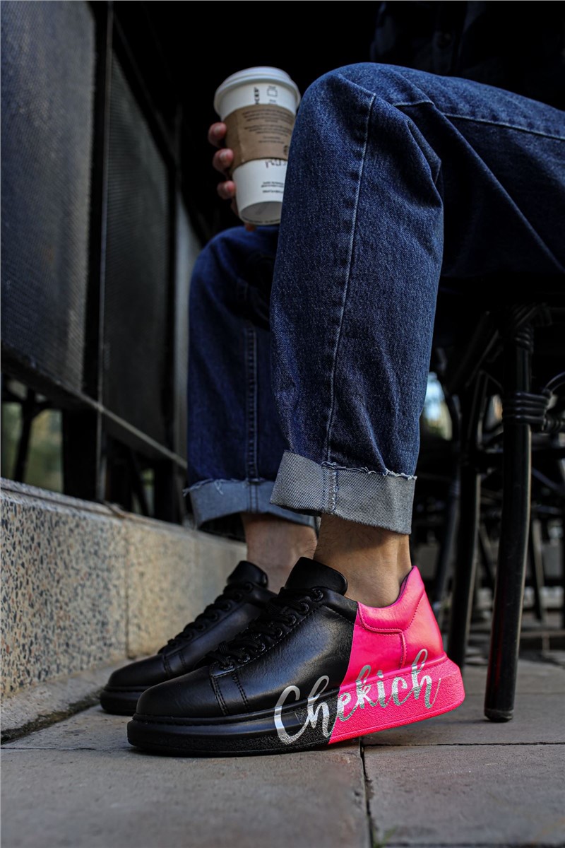 Chekich Unisex Shoes CH254 - Black-Pink #359825