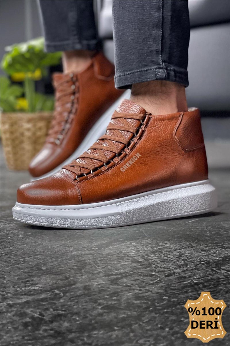 Chekich Unisex Genuine Leather Boots CH258 - Taba #359853