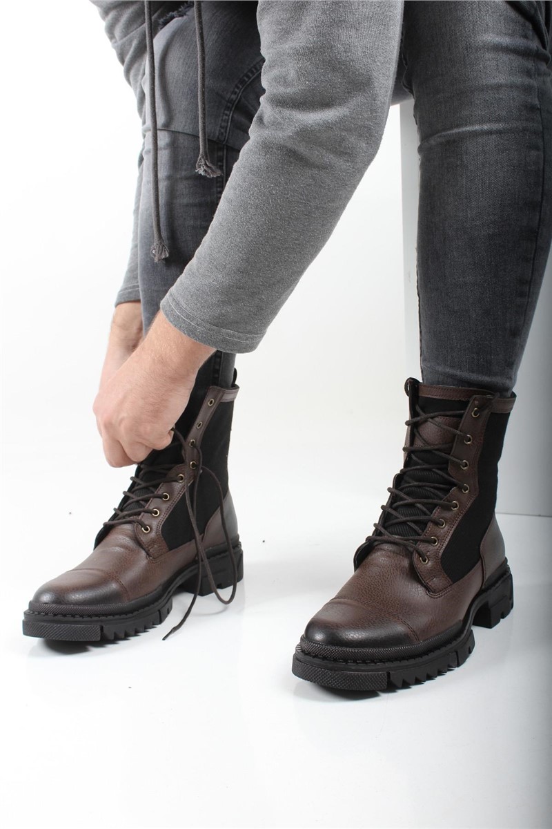 Men's Lace Up Boots CO746 - Brown #362103