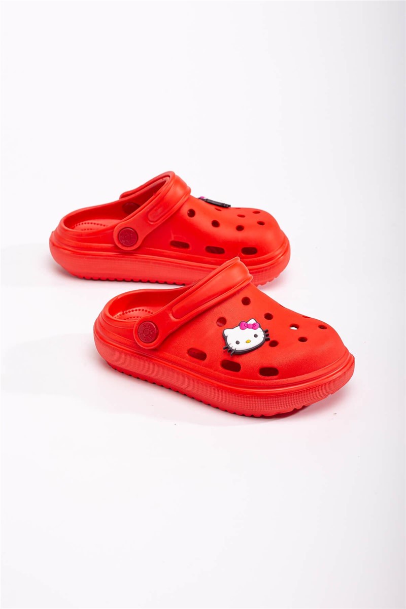 Children's clog type slippers - Red #370849