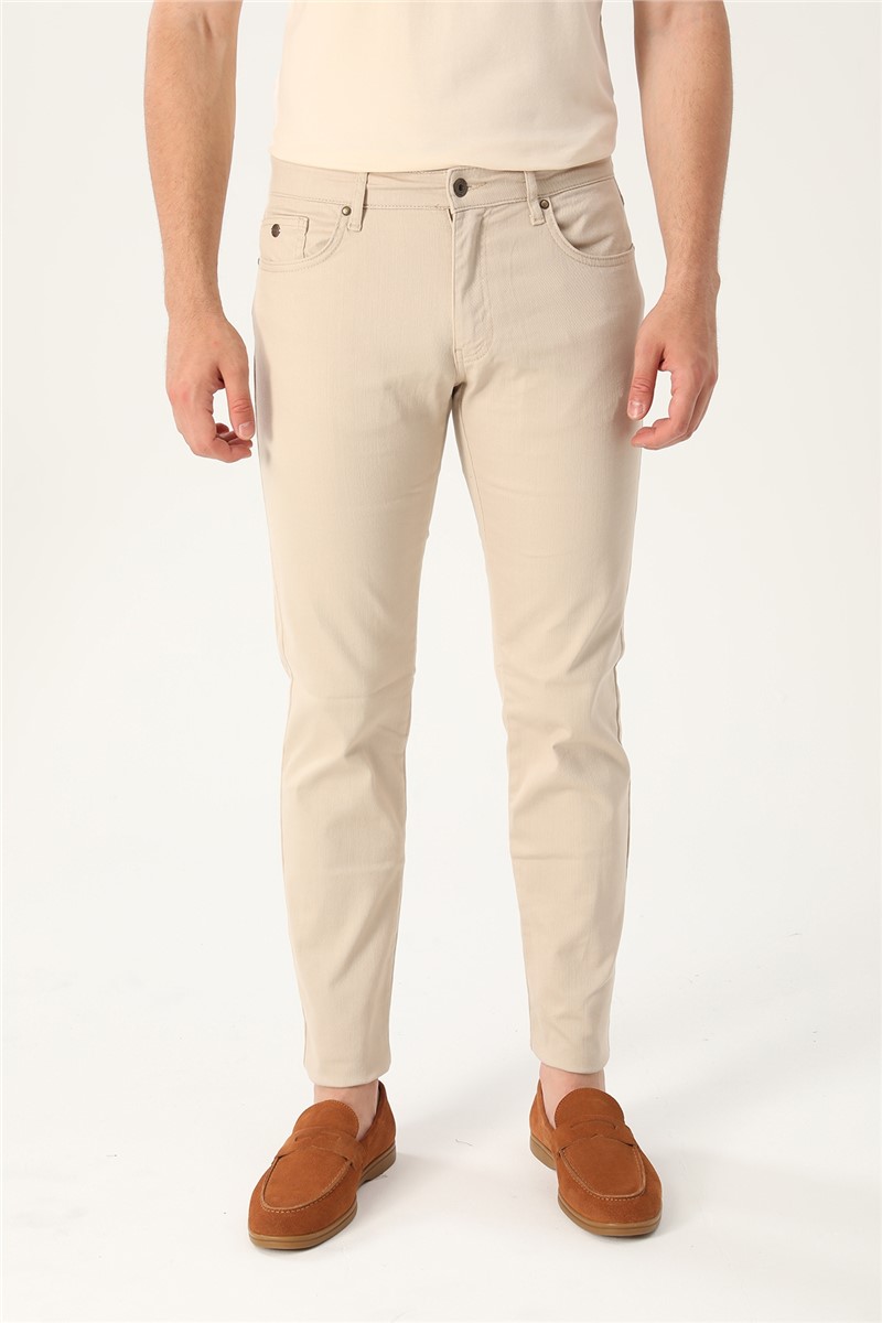 Muške Comfort Fit hlače - Bež #357734