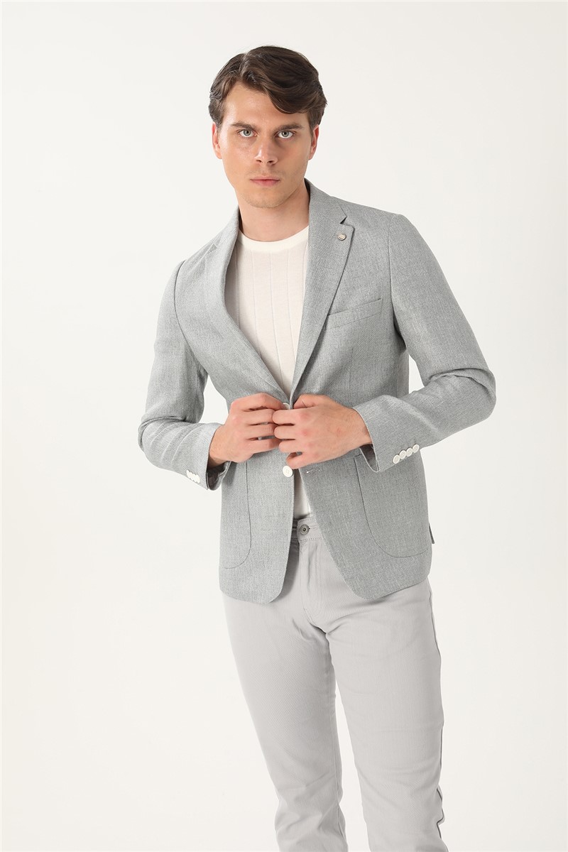 Men's Comfort Fit Jacket - Light Gray #357769