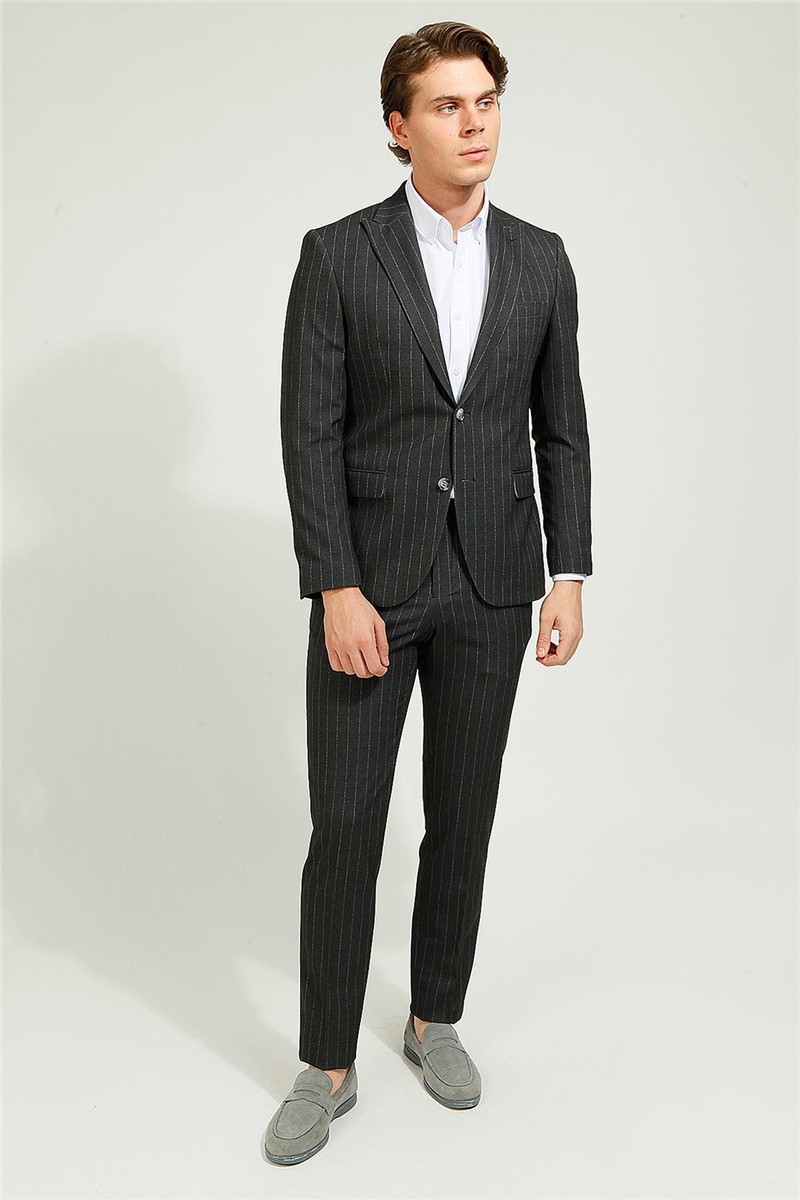Men's Striped Comfort Fit Suit -