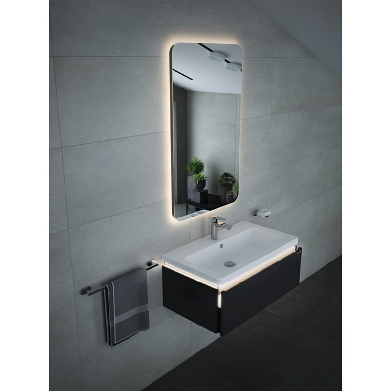 Creavit Ante Bathroom cabinet and mirror LED lighting 80 cm - Anthracite #344736