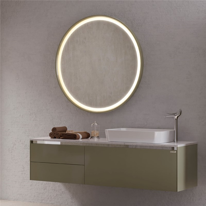 Creavit Flat Bathroom Cabinet 160 cm - Dark Green #344668