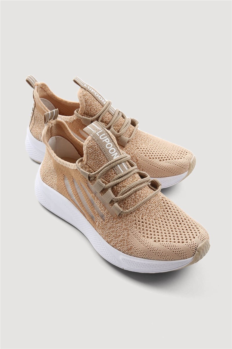 Ženske sportske cipele od tekstila - Camel #385374