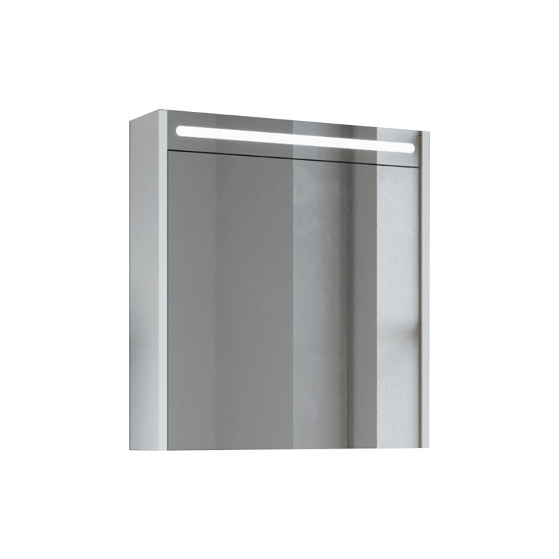 Denko Latte Mirror with LED lighting and cabinet - Gray #340988
