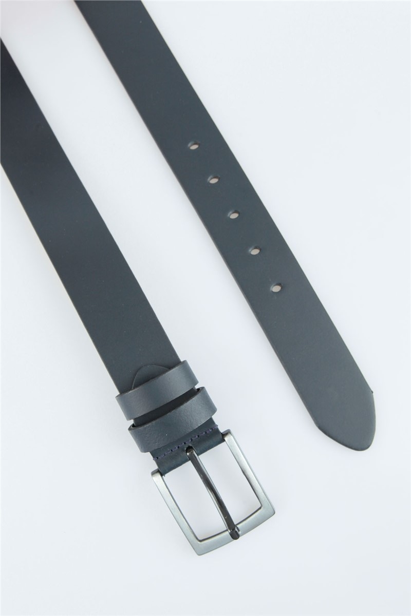 Leather belt - Dark blue #268933