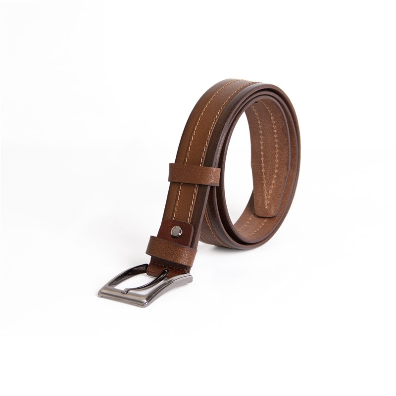 Men's leather belt - Brown #318438