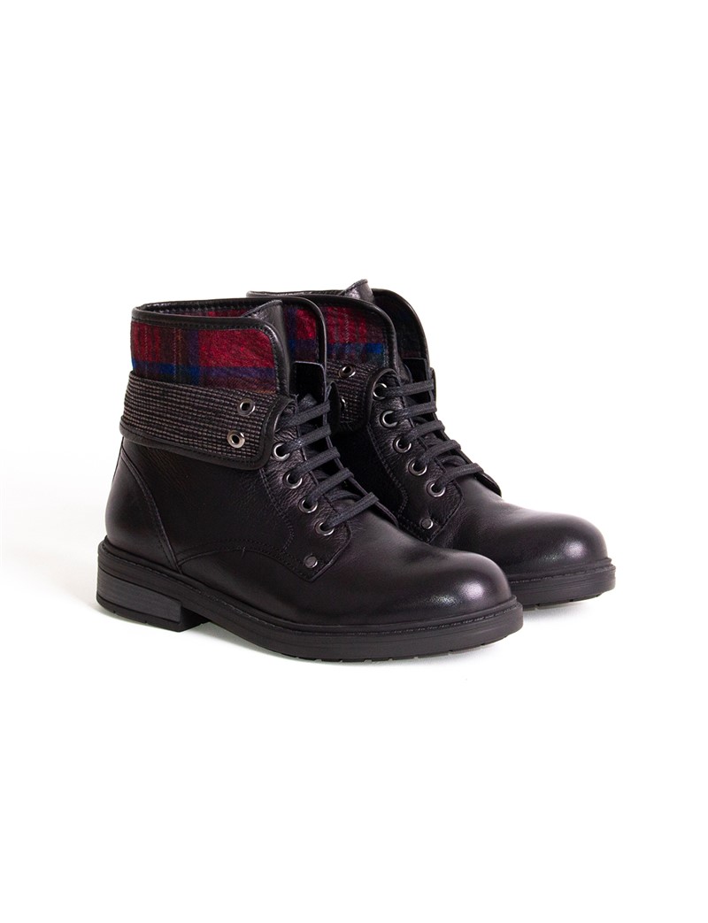Women's Real Leather Boots - Black #319005