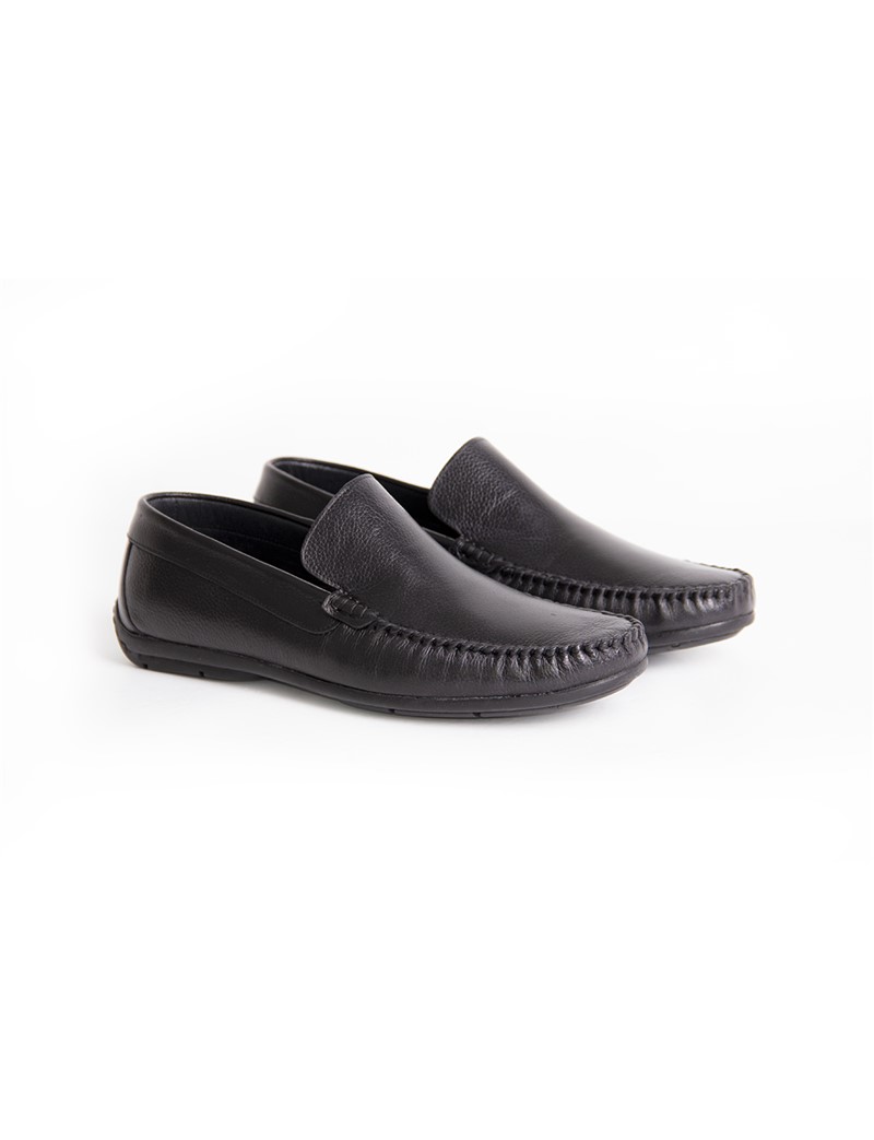 Men's Real Leather Shoes - Black #317505