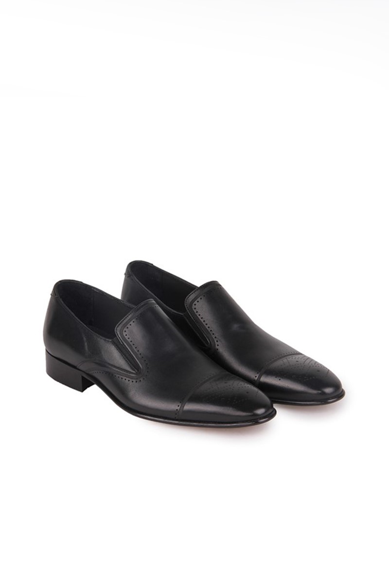 Men's Real Leather Shoes - Black #317397