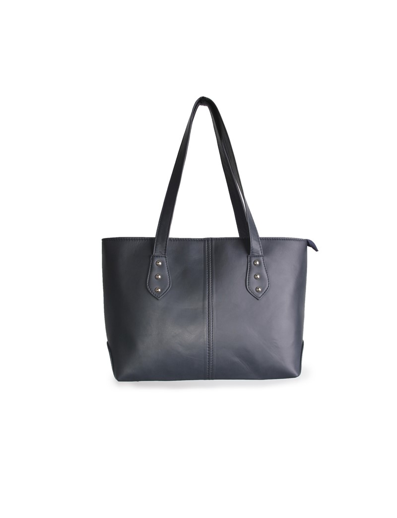 Genuine leather handbag - Black #323523