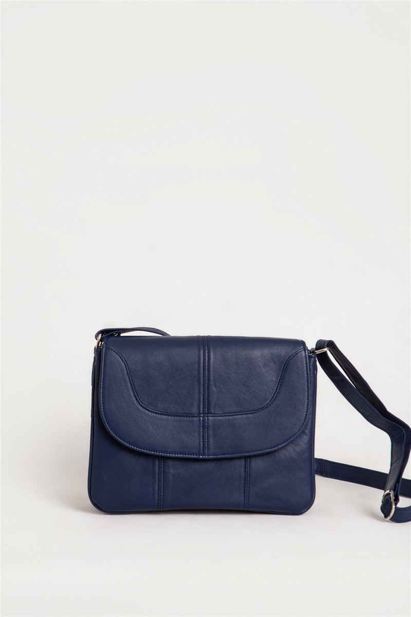 Women's bag made of genuine leather 2034L - Dark blue #321746