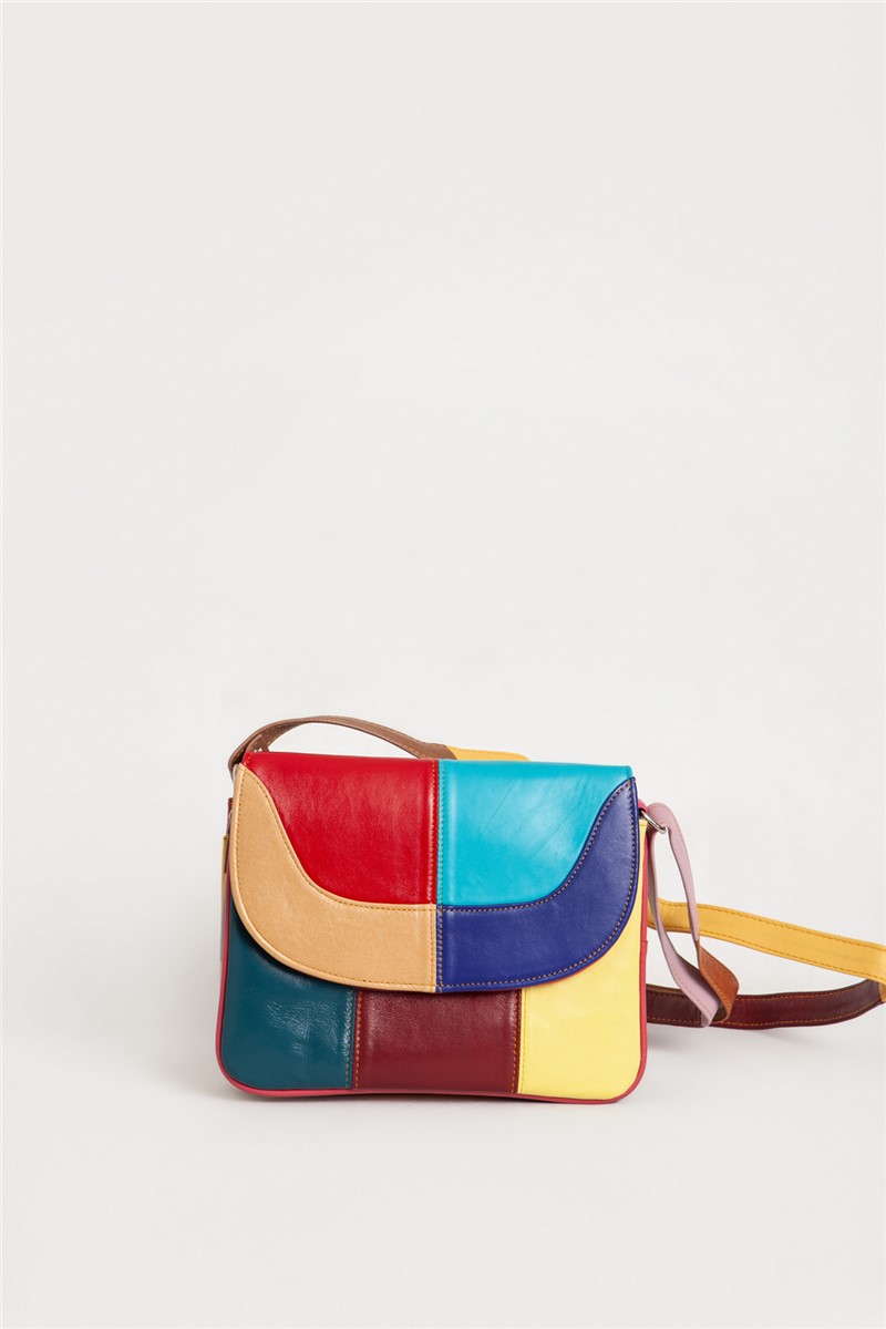 Genuine leather handbag - Multicolor #321935
