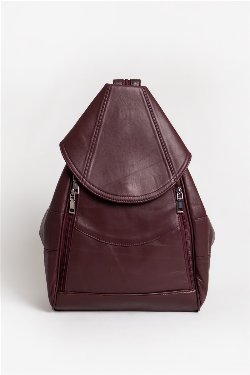 DERİCLUB Damen Ledertasche 2053  - bordeaux #324553