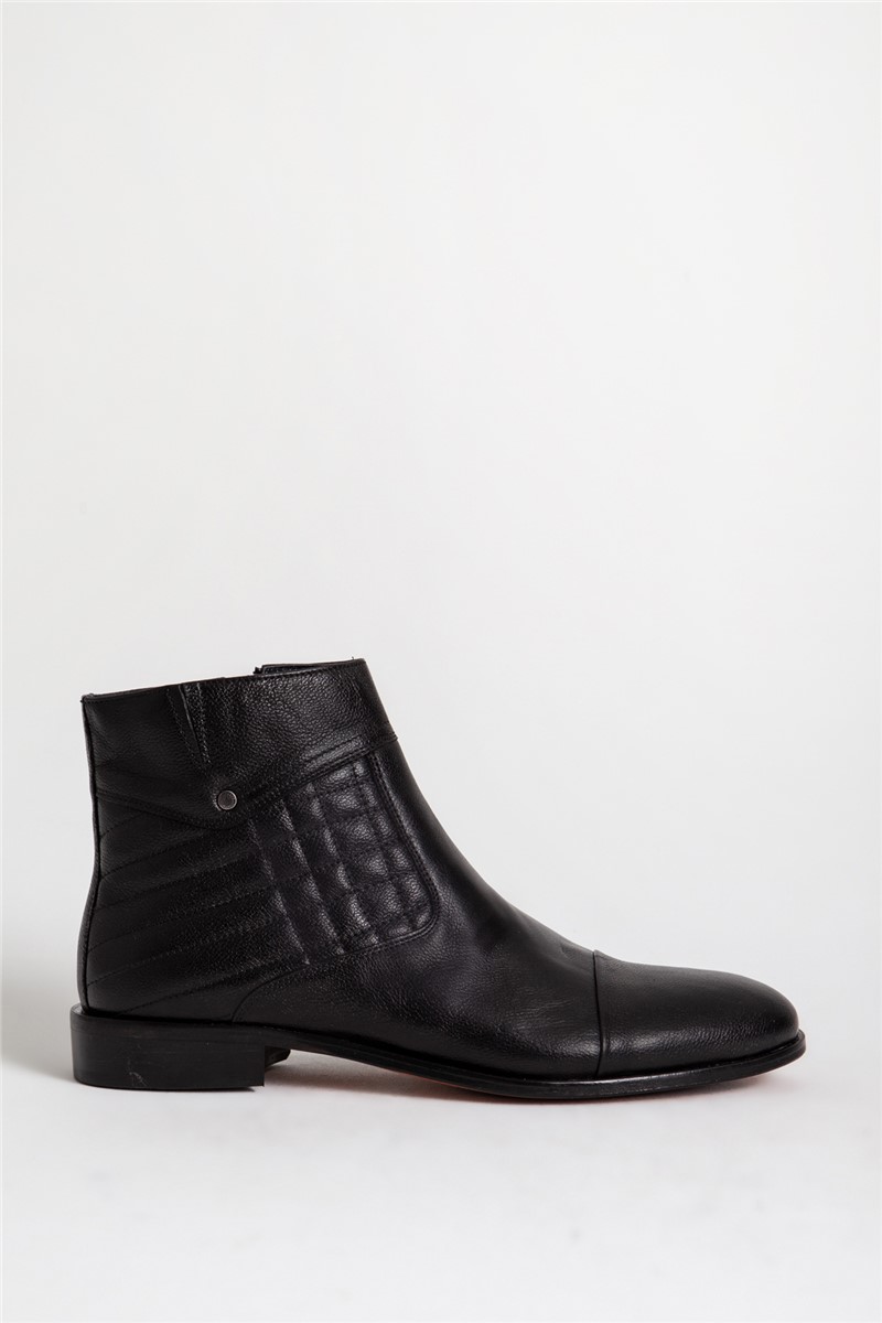 Men's Real Leather Boots - Black #318135