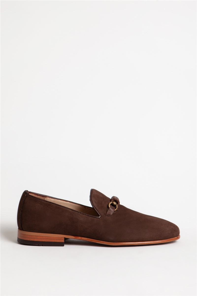 Men's Real Suede Loafers - Brown #318104