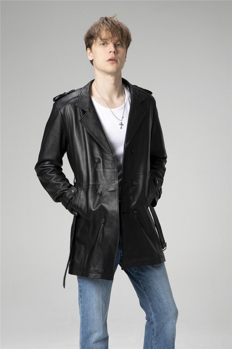 DERİCLUB E-1089  Herren Mantel aus echtem Leder #318266