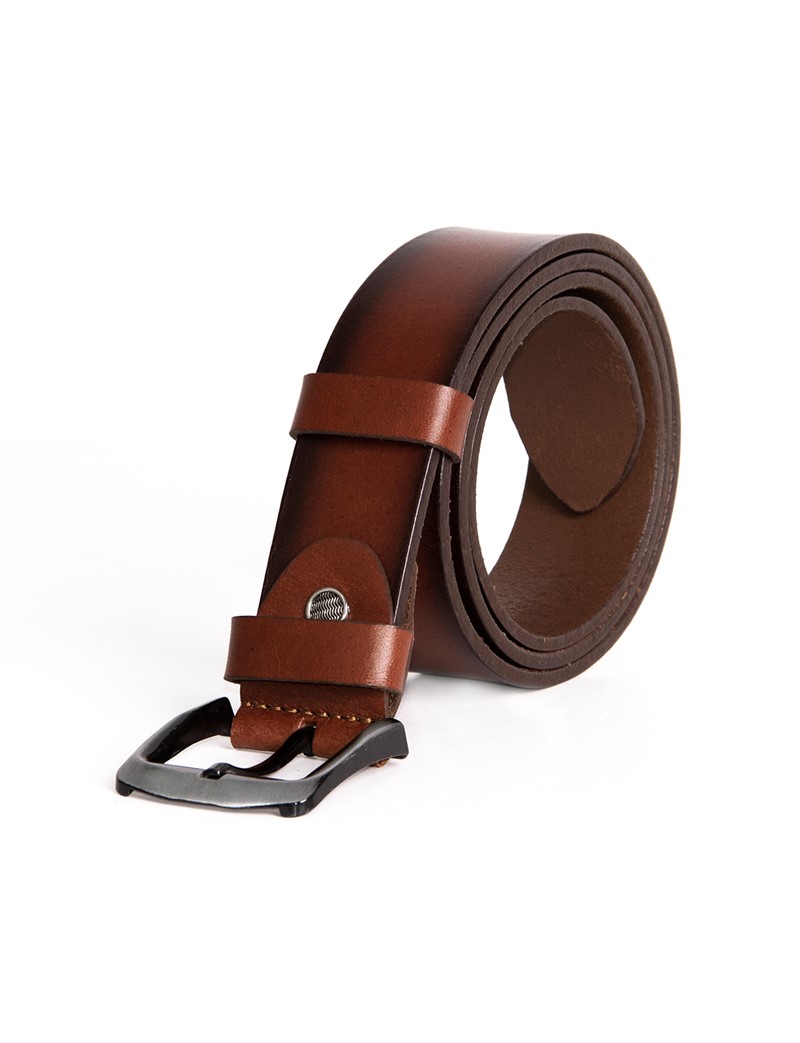 Men's leather belt - Brown #318428