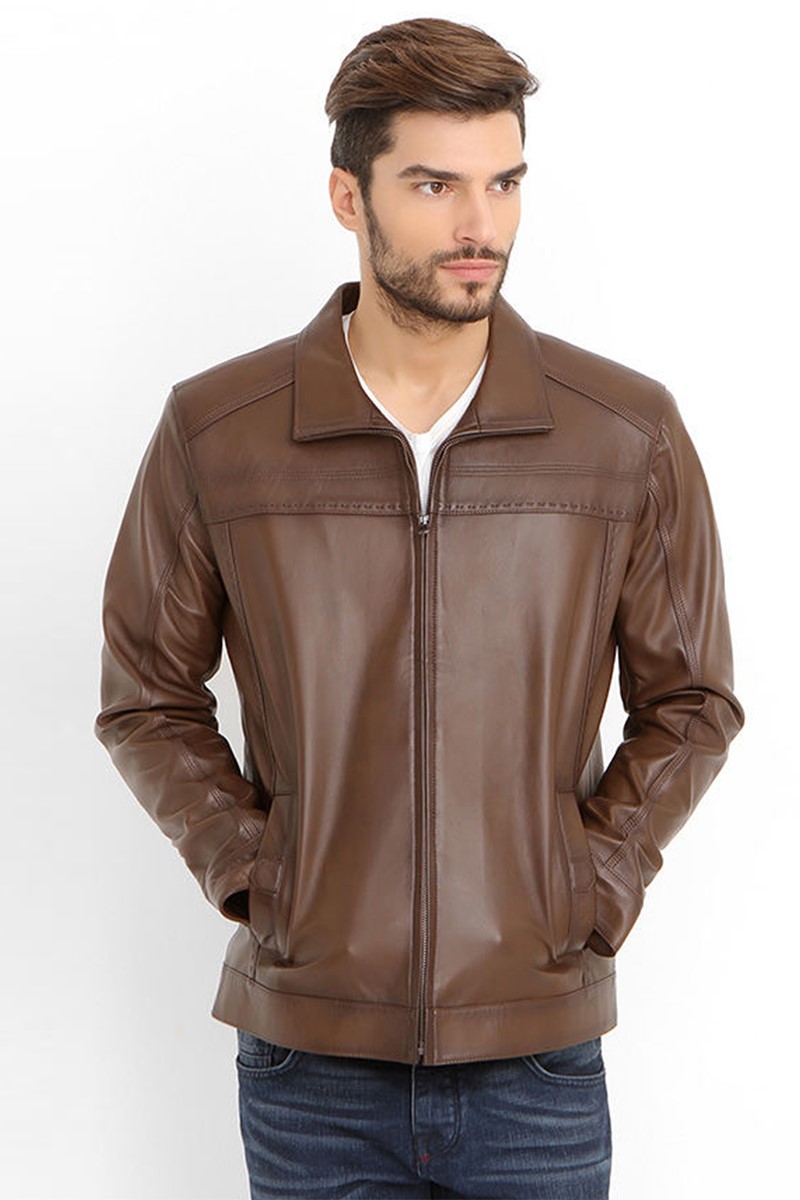 DERİCLUB PC-1349/Jaqueta de couro genuíno masculina #318387