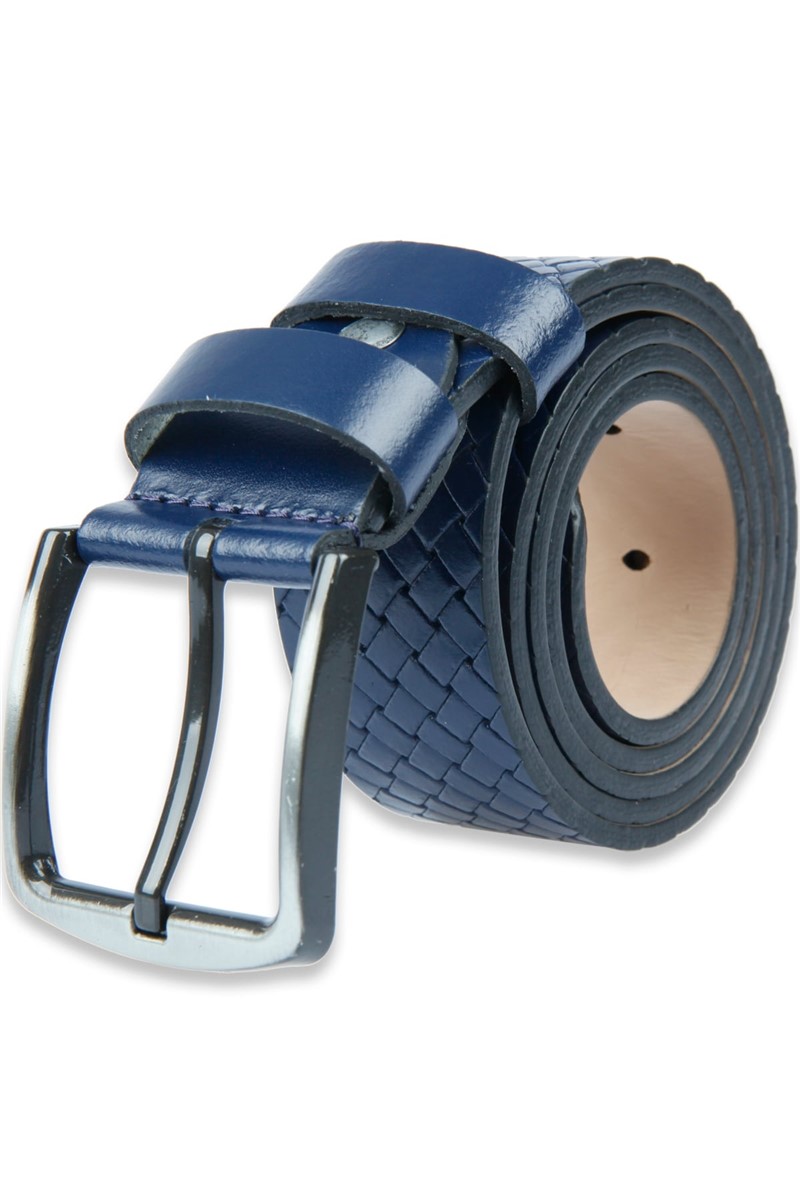 Leather belt - Dark blue #268943