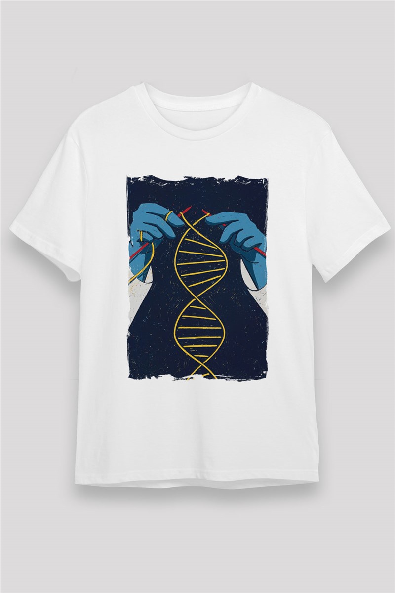 Unisex Print T-Shirt - White #375729