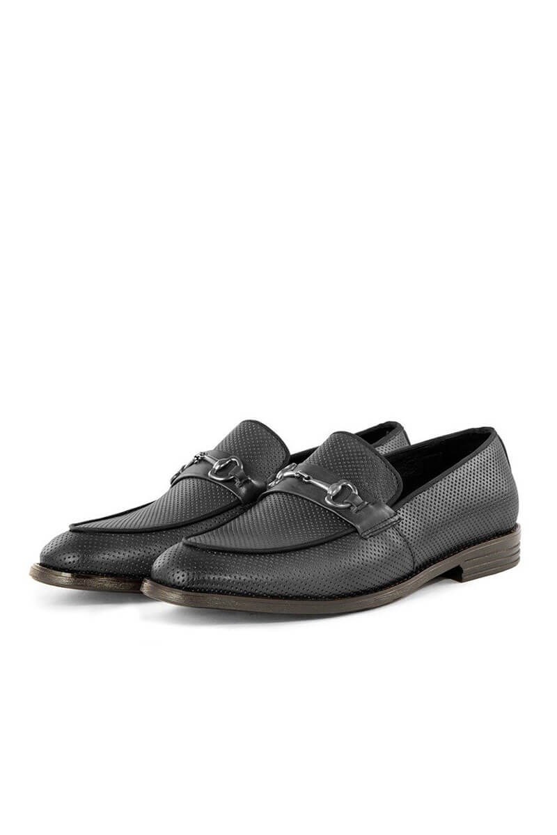 Sapatos formais masculinos de couro genuíno Ducavelli - Preto #334611