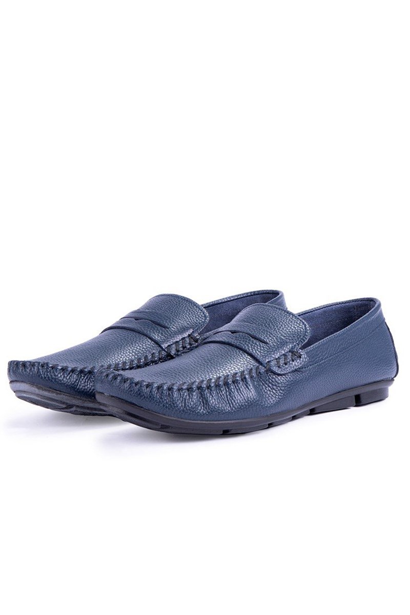 Ducavelli Men's leather shoes - Dark blue #333219