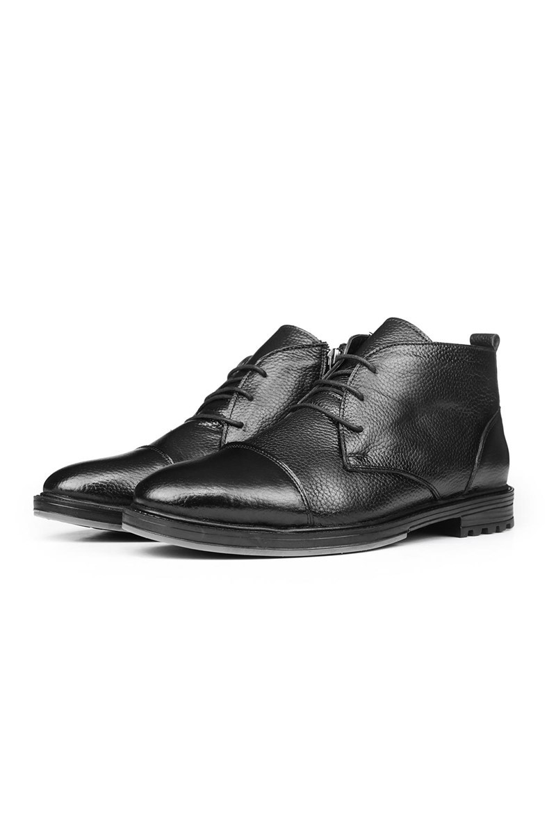 Ducavelli Men's Real Leather Chukka Boots - Black #316890