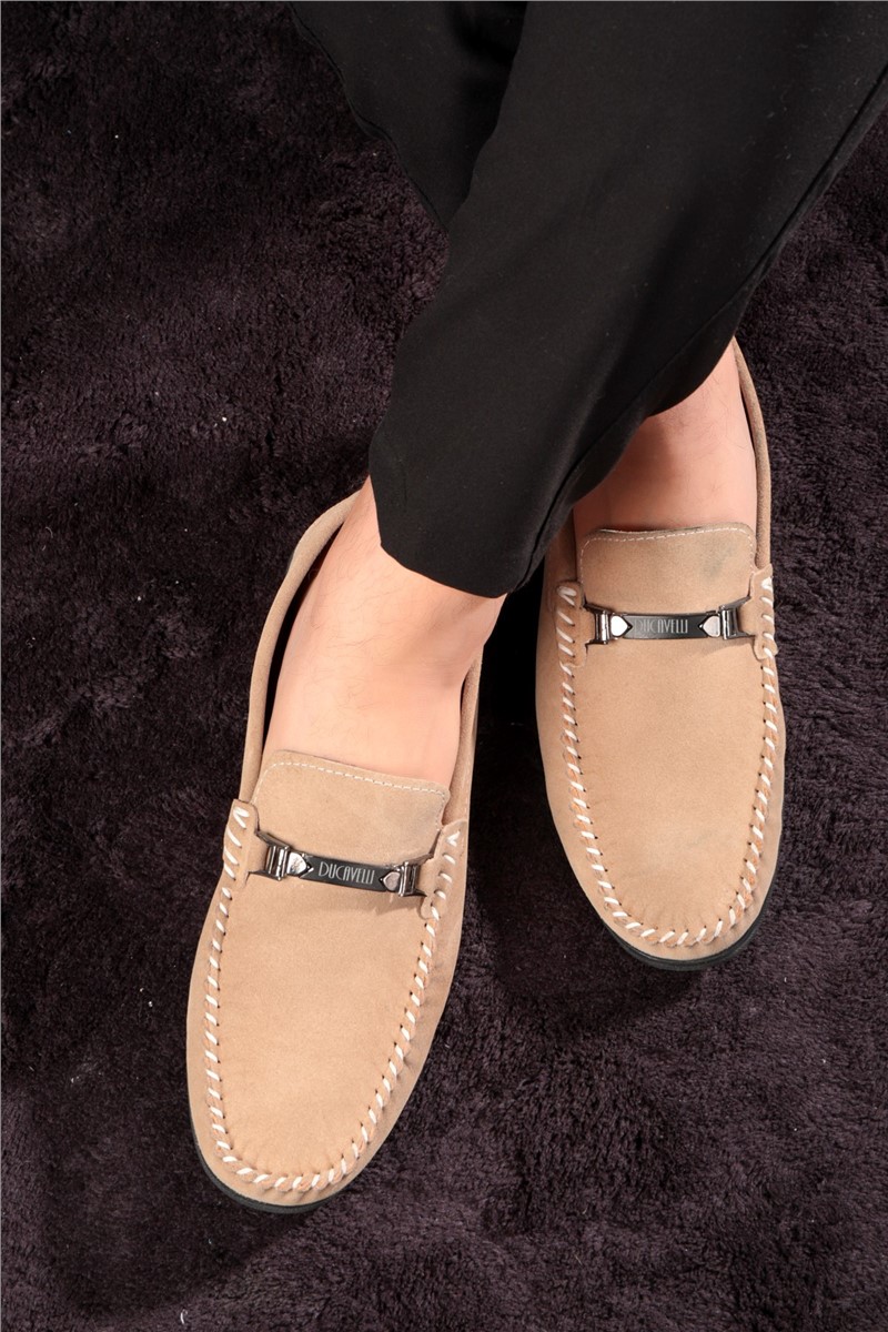 Ducavelli Mocassini da Uomo in Camoscio Naturale - Beige #381614