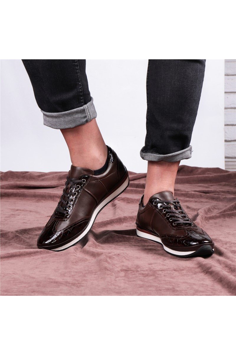 Ducavelli Men's Leather Casual shoes - Dark Brown #326797