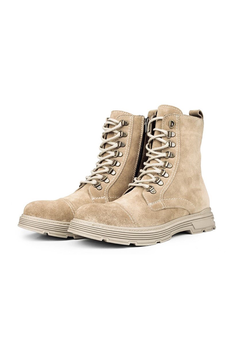 Ducavelli Men's Real Suede Boots - Light Beige #316926