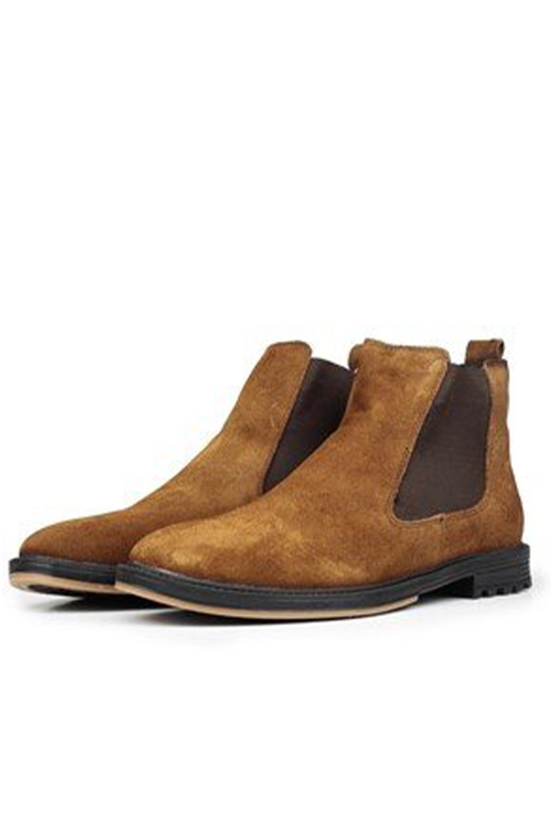 Ducavelli Men's Real Suede Chelsea Boots - Taba #316895