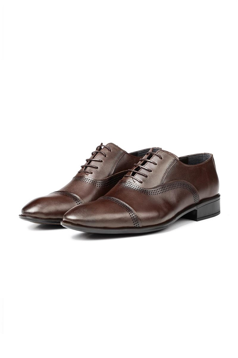 Sapatos masculinos de couro genuíno - Marrom #311462