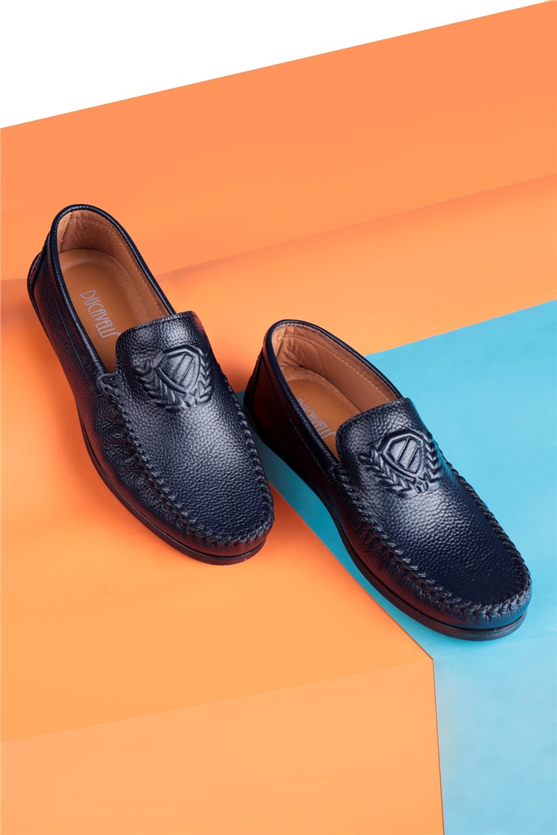 Ducavelli Muške cipele od prave kože - Tamnoplave #381623