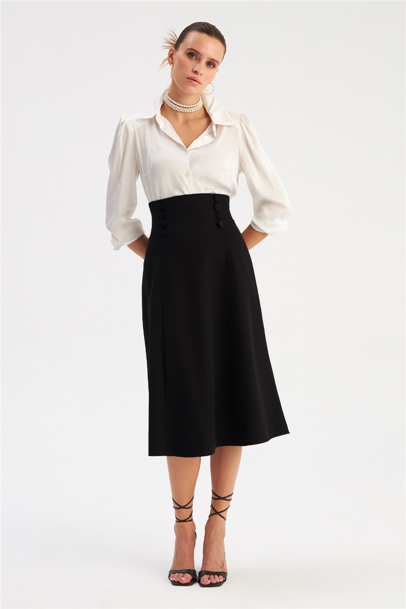 Women's Cropped Skirt - Black #362821