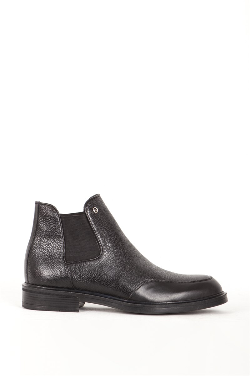 Men's Genuine Leather Boots 120169 - Black #405764 