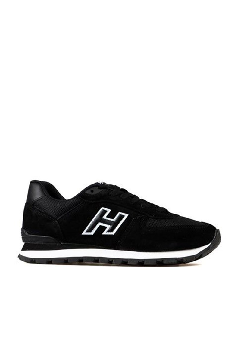 Hammer Jack Men's Genuine Leather Sports Shoes - Black #368175