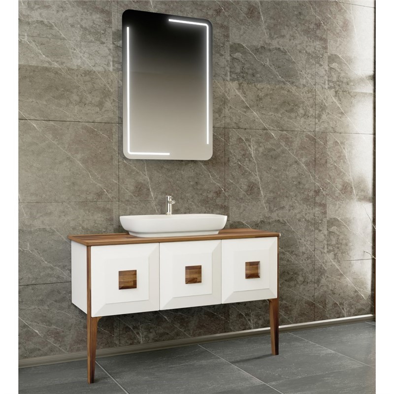 Emart Hermes White Bathroom cabinet 120 cm - White #356751