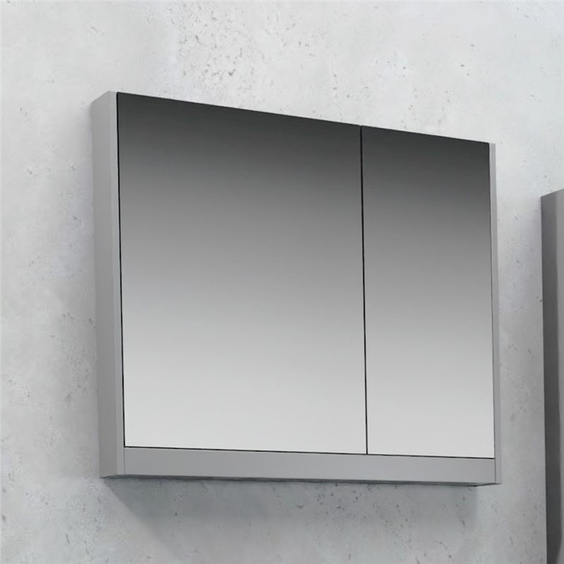 Emart Line Cabinet with Mirror 80x70 cm - Gray #356849
