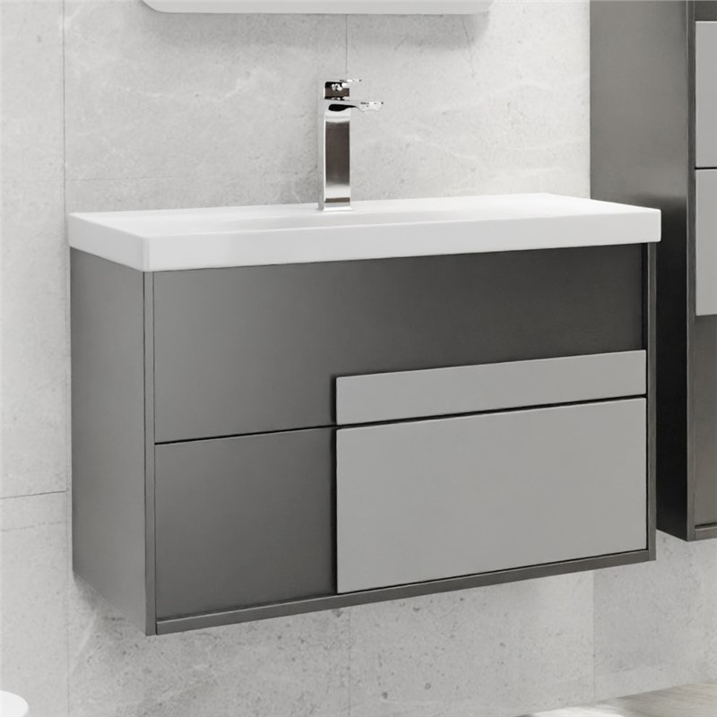 Emart Nesta Bathroom cabinet 80 cm - Anthracite #356783