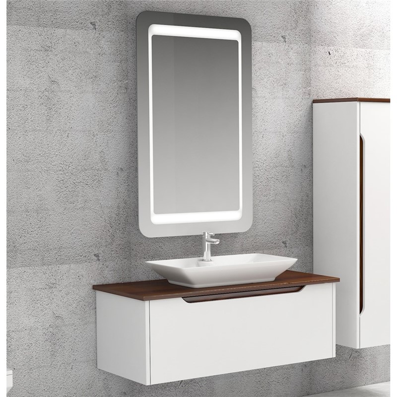 Emart Polo Bathroom Cabinet 100cm - White #356734