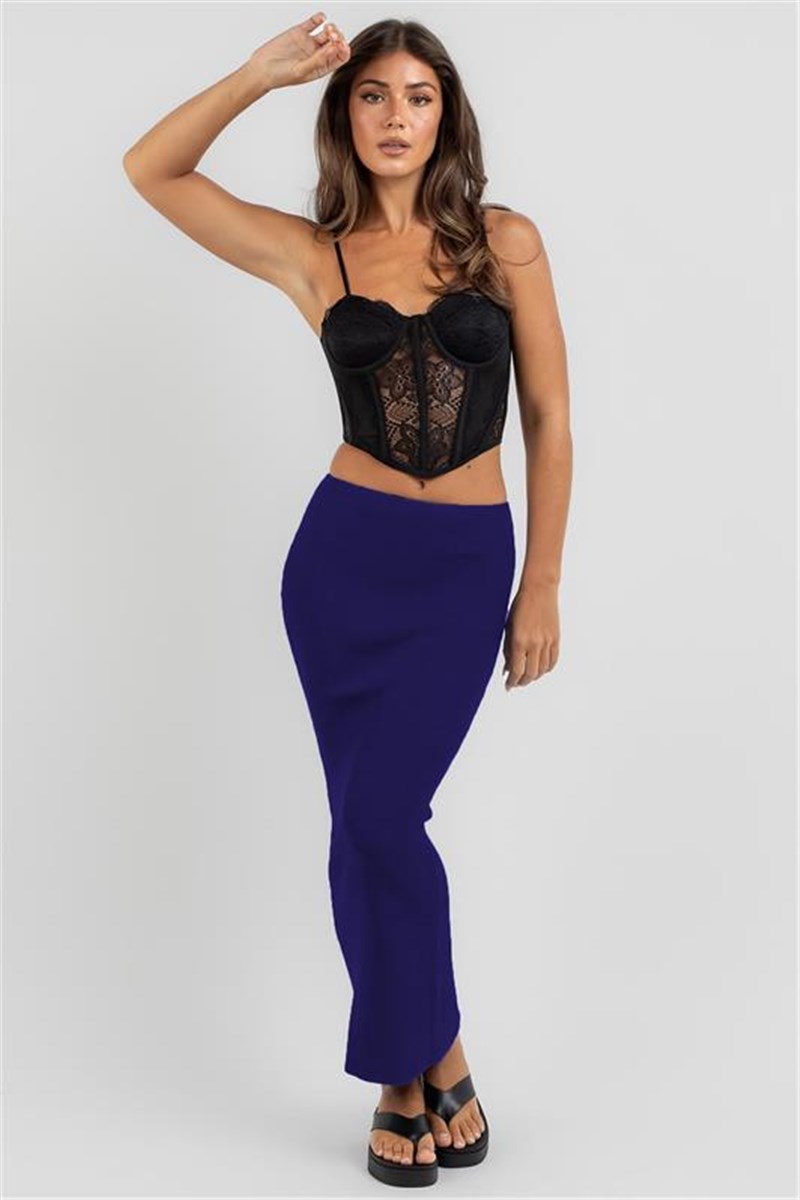 Gonna lunga da donna MG1813 - Blu scuro #394998